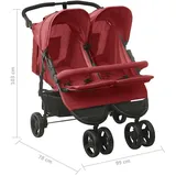 vidaXL Geschwisterwagen rot 10245