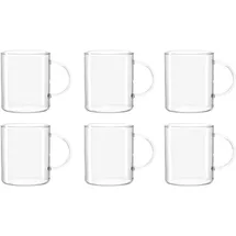 LEONARDO Novo Teeglas, 6-er Set, 570 ml, Höhe 10,3 cm, hitzebeständiges Glas, 030537