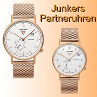 Herrenuhr und Damenuhr Partnerangebot JUNKERS 6733M-5 Eisvogel und F13 Lady und