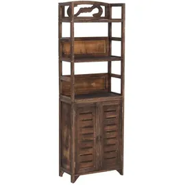 vidaXL Vitrine 46 x 24 x 140 cm Dunkelbraun