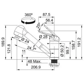 Franke Novara-Plus Niederdruckarmatur Silber