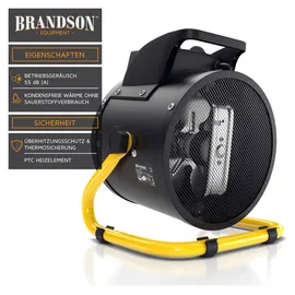 Brandson Bauheizer 3000 W Gelb/Schwarz