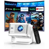 Mini Beamer Projektor 4K/8K Unterstützt, Native 1080P 600 ANSI für Heimkino