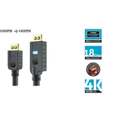 PureLink PI2010-075 - Aktives HDMI Kabel 4K 18Gbps - PureInstall 7,5m - Schwarz