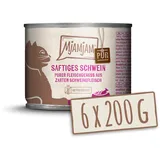 MjAMjAM Schwein pur Katzennassfutter 6 x 200 Gramm