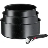 Tefal Ingenio Black Stone Kochgeschirr, 7-teilig