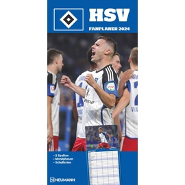 N NEUMANNVERLAGE Hamburger SV 2024 - Fanplaner - Fußball-Kalender - Fan-Kalender - 22x45 - Sport