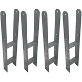 Buri Zaunpfosten 116 x 600 mm Schwarz/feuerverzinkt