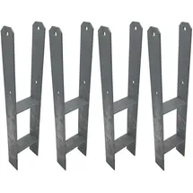 Buri Zaunpfosten 116 x 600 mm Schwarz/feuerverzinkt