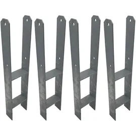 Buri Zaunpfosten 116 x 600 mm Schwarz/feuerverzinkt