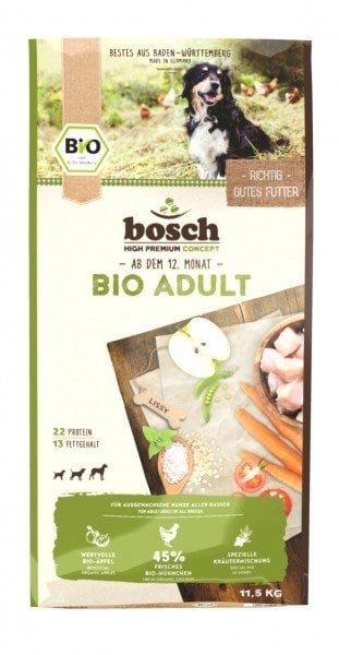 bosch Bio Adult Hühnchen & Apfel 11,5kg Hundetrockenfutter