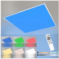 ZMH Glitzerlife LED Deckenleuchte RGB Farbwechsel Deckenlmape Dimmbar 24W Weiß mit Fernbedienung Eckig Deckenbeleuchtung für Wohnzimmer Schlafzimmer Küche Kinderzimmer