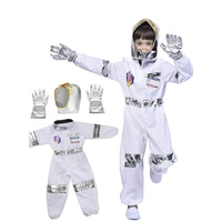 IKALI Kinder Astronaut Kostüm, Unisex Space Jumpsuit Pretend Play Outfit (5 Stück) 3-4 Jahre