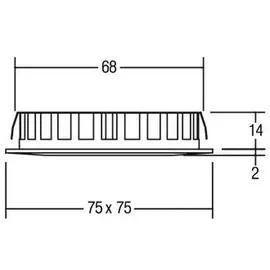 Brumberg Einbauleuchte 5W eckig chrom (12128023)