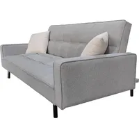 Hti-Living HTI-Living, Sofa + Bettsofa, Modernes Schlafsofa 3-Sitzer Grau Klappsofa mit Schlaffunktion Couch inklusive 2 Zierkissen