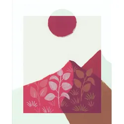 Bild KOMAR "Plant a Garden", pink (farbe bild(er): pink), B:40cm H:50cm, Papier, Holz, Bilder, Wandbild zur Dekoration - ohne Rahmen