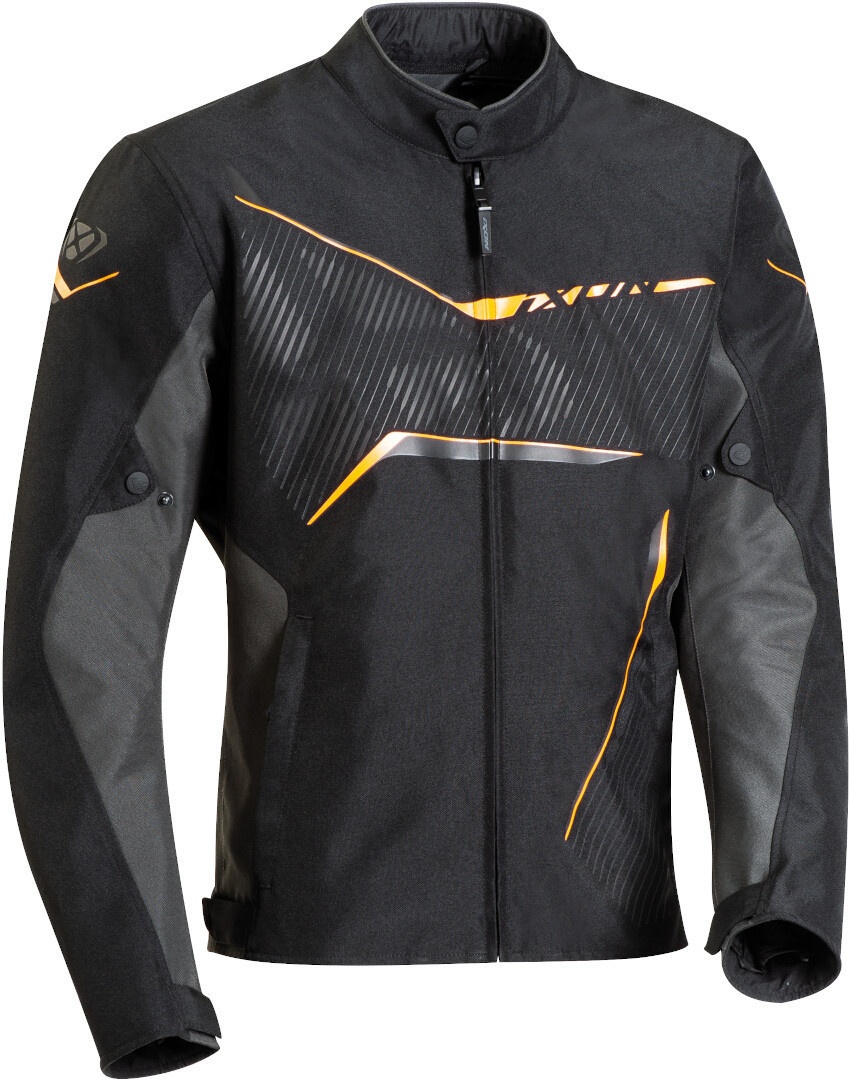 Ixon Slash Motorfiets textiel jas, zwart-grijs-oranje, 2XL