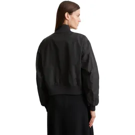 Marc O'Polo Blouson MARC O'POLO, Damen, Gr. 42, schwarz, Web, Obermaterial: 100% Polyester, regular fit, Rippbündchen, Jacken Blouson, im Pilotenstil, verkürzte Form, mit mattem Glanz und softem Finish