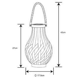 bmf-versand Solarleuchten Garten 2er Set Laterne 27cm Solarlampe Außen Außenleuchte Solar - Braun