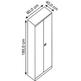 BISLEY Universal Aktenschrank 60 x 40 x 195 cm silber