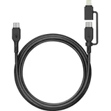 GP USB-Kabel USB-C®, Apple Lightning Stecker 1.50m Schwarz GPCBCXBPBKUSB964