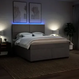 vidaXL Boxspringbett 180 x 200 cm Taupe