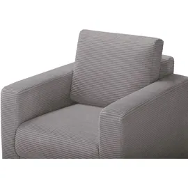 bobb Relaxsessel Lisa de Luxe Mikrofaser 85 x 90 x 93 cm Grau