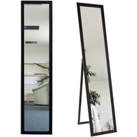 BD ART Stand-Ankleidespiegel schwarz 155,8 x 35,8 cm Standspiegel Garderobe Zeitloser eleganter MDF Rahmen ganzkörperspiegel