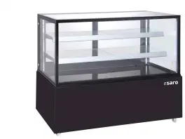 SARO Kuchenvitrine 410 L, schwarz Modell MARION, Robuste Kuchenvitrine für professionelle Kühlung, 1 Stück