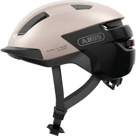 ABUS Fahrradhelm Purl-Y ACE mit LED-Licht – geeignet Fahrten auf E-Bike und S-Pedelec – Trendiger NTA-Schutzhelm für Erwachsene und Jugendliche – Beige, Größe M