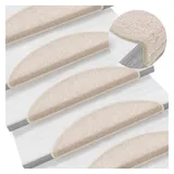 vidaXL Stufenmatte 56 x 17 cm Taupe Halbrund