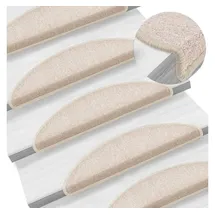 vidaXL Stufenmatte 56 x 17 cm Taupe Halbrund