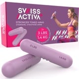 Swiss Activa+ Hanteln Damen Set mit Stil, 1.4Kg Hanteln 2er Set, Haltbares Silikon und reines Eisen Hantelset, Vielseitig für starke Arme und effektives Training, Ideal für Frauen