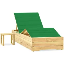 furnicato Garten-Sonnenliege 198 x 90 x 30-75 cm Grün