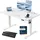 JUMMICO Höhenverstellbarer Schreibtisch mit USB-Ladeanschluss,Schreibtisch Höhenverstellbar Elektrisch 120 x 60 cm, Steh-Sitz Tisch Stehpult Verstellbarer Computertisch,Standing Desk,Weiß