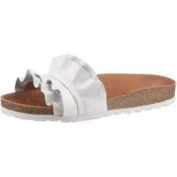 Pantolette VERBENAS "Rocio Roda", Damen, Gr. 39, weiß, Leder, klassisch, Schuhe, Sommerschuh, Schlappen für den Sommer