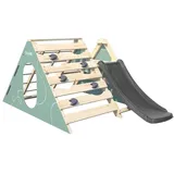 Spielplatz aus Holz, Babyspielplatz für bis zu 2 Kleinkinder, mit Rutsche und Tipi, 127x208x91cm