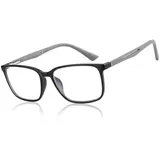 LuxusKollektion Lesebrille Brille Blaulichtfilter Lesebrille Herren Eckig Antiglanz Schwarz 2.0 x