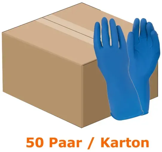 Vileda Multipurpose -Der Feine- blau 50 Paar Größe M Latex-Arbeitshandschuhe 50 Paar Der Feine Gr. 7 - 7,5