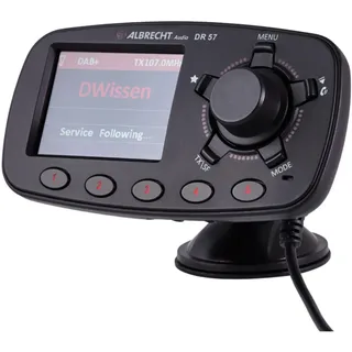 Albrecht DR57 DAB+ Empfänger Freisprechfunktion, Saugnapfhalterung