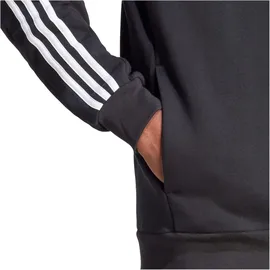 Adidas Essentials Fleece 3-Streifen Reißverschlusspullover Black L