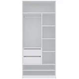 marmex möbel TRES 13B Garderobenschrank 90x206x51 weiß