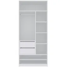 marmex möbel TRES 13B Garderobenschrank 90x206x51 weiß