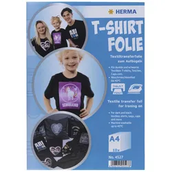 Herma T-Shirt Folie A4 f. dunkle + schwarze Textilien 10 Bl. 4527