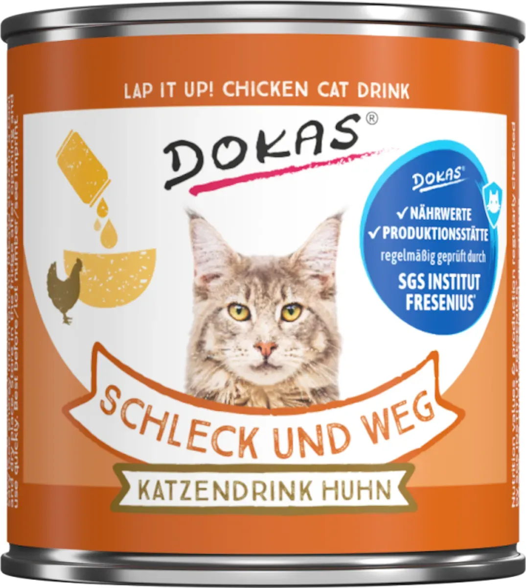 DOKAS Katze Drink Katzen-Snack Katzendrink Huhn