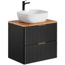 petits-meubles Waschtisch 60,6 x 59 x 46 cm Schwarz/Weiß