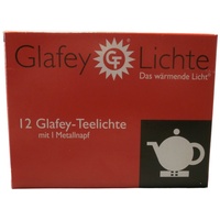 Glafey-Lichte Teelicht Glafey Teelicht (12 Stück), gegossene Teelichte mit besonders langer Brenndauer