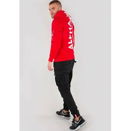 Alpha Industries Back Print Kapuzenpullover Speed Red XL