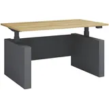 VCM Schreibtisch Salia Eiche / Braun