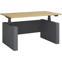 VCM Schreibtisch Salia Eiche / Braun